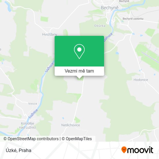 Úzké mapa