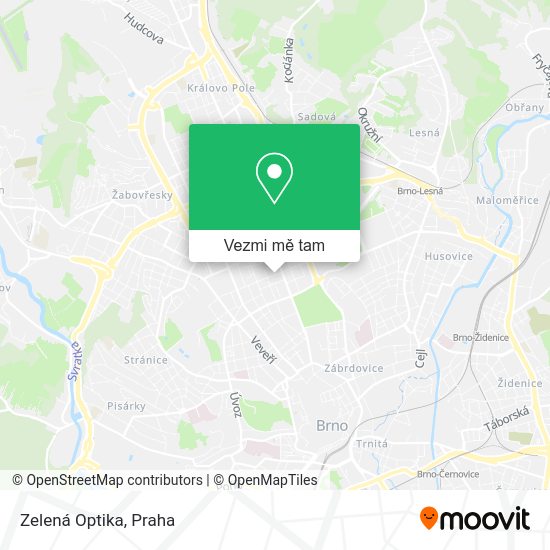 Zelená Optika mapa