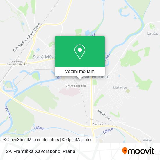 Sv. Františka Xaverského mapa