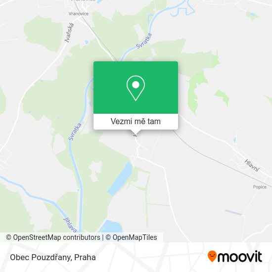 Obec Pouzdřany mapa