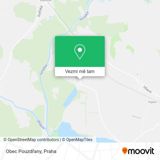 Obec Pouzdřany mapa