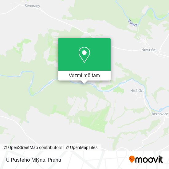 U Pustého Mlýna mapa