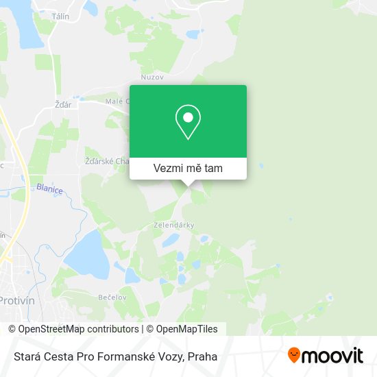 Stará Cesta Pro Formanské Vozy mapa