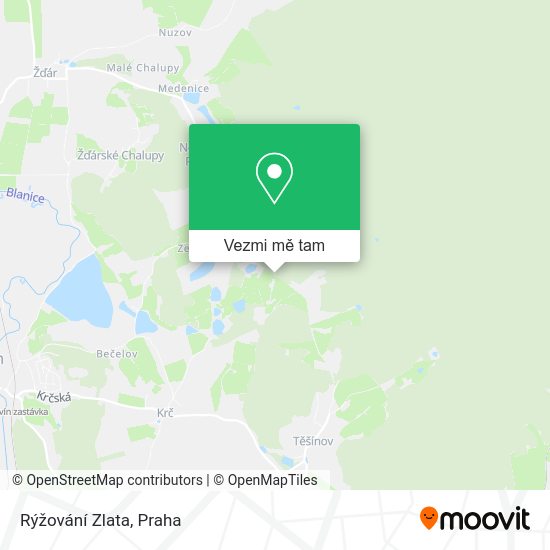Rýžování Zlata mapa