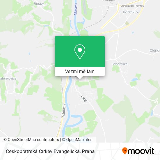Českobratrská Církev Evangelická mapa