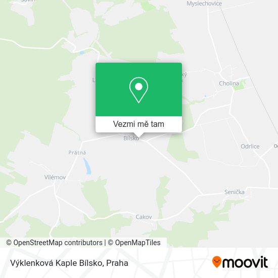 Výklenková Kaple Bílsko mapa