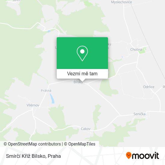 Smírčí Kříž Bílsko mapa