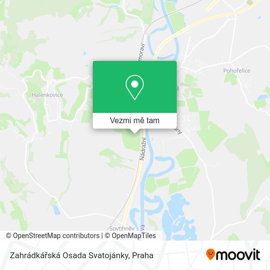 Zahrádkářská Osada Svatojánky mapa