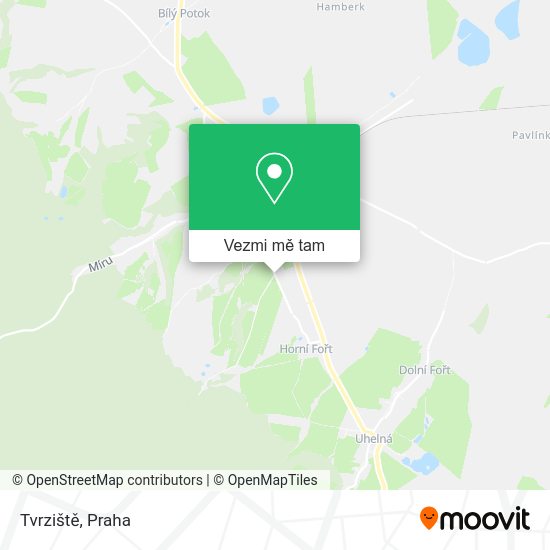 Tvrziště mapa