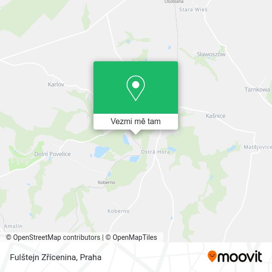 Fulštejn Zřícenina mapa