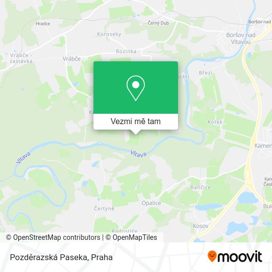 Pozděrazská Paseka mapa