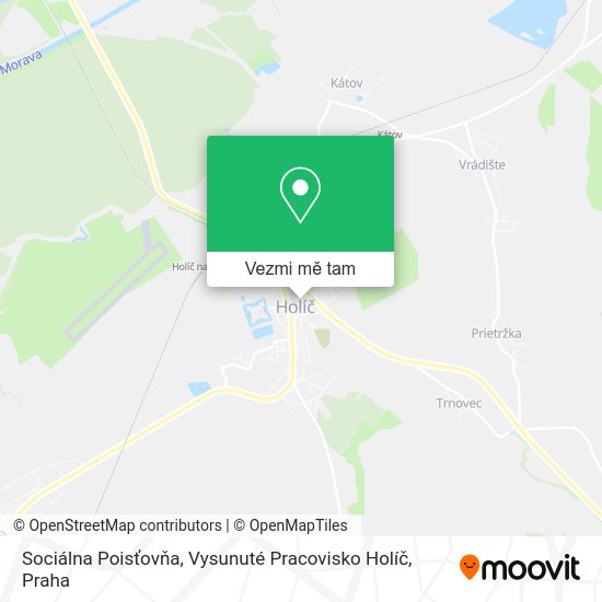 Sociálna Poisťovňa, Vysunuté Pracovisko Holíč mapa