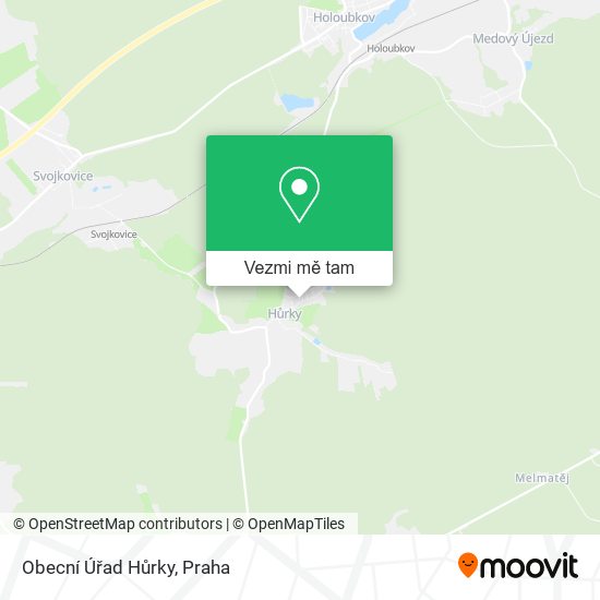 Obecní Úřad Hůrky mapa