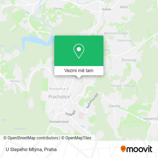 U Slepého Mlýna mapa