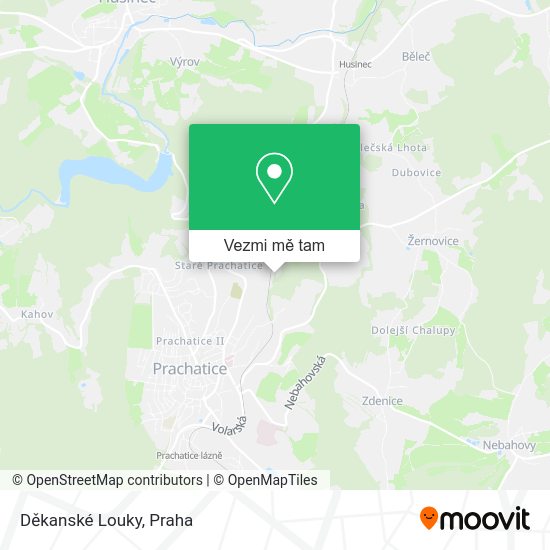 Děkanské Louky mapa