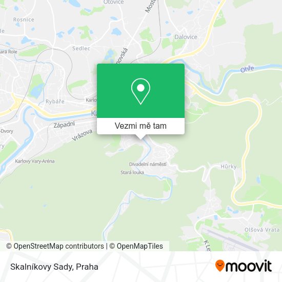 Skalníkovy Sady mapa