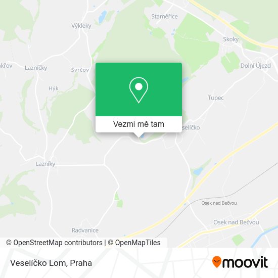 Veselíčko Lom mapa
