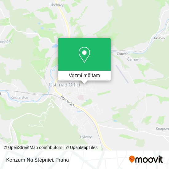Konzum Na Štěpnici mapa