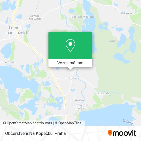 Občerstvení Na Kopečku mapa