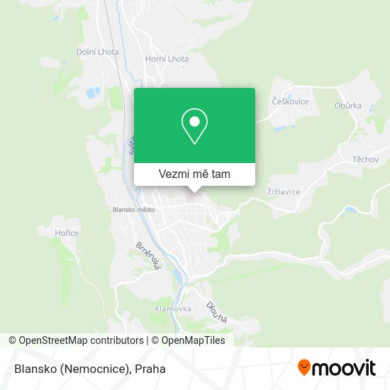 Blansko (Nemocnice) mapa