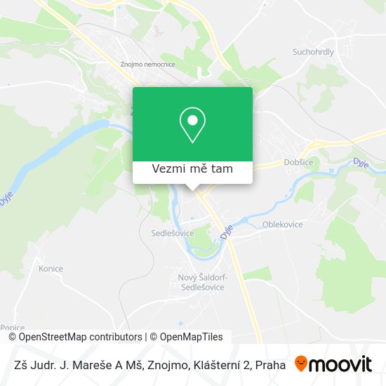 Zš Judr. J. Mareše A Mš, Znojmo, Klášterní 2 mapa