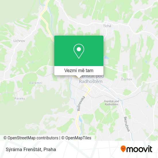 Sýrárna Frenštát mapa
