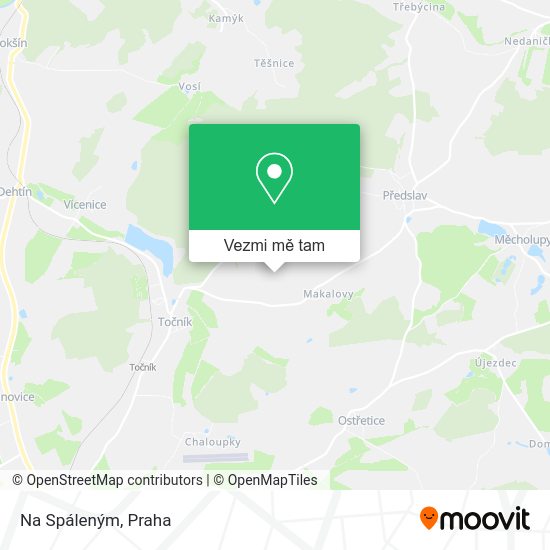 Na Spáleným mapa