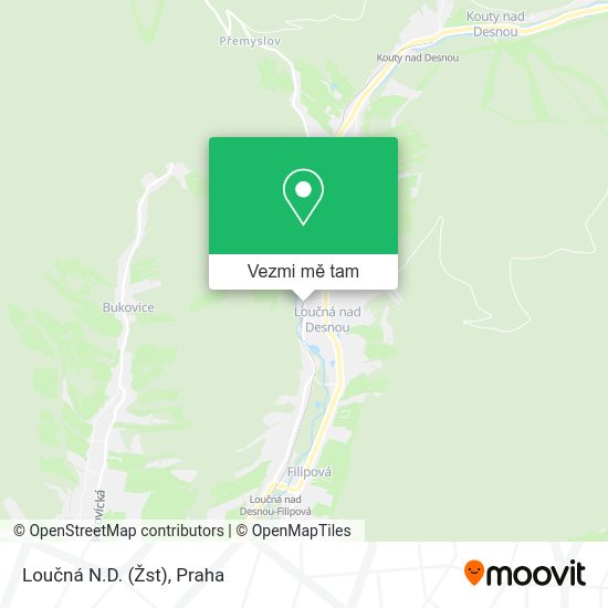 Loučná N.D. (Žst) mapa