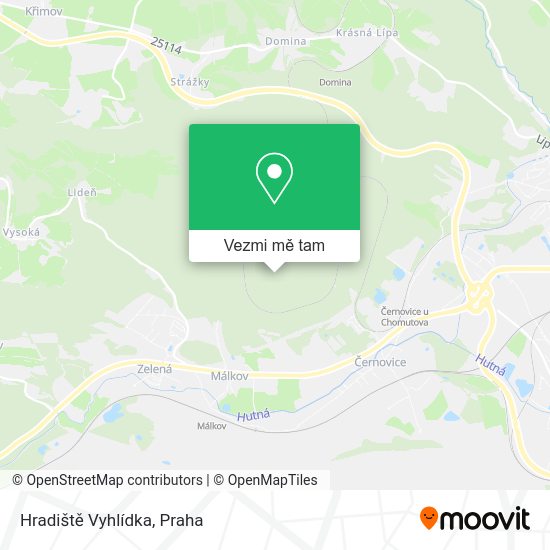 Hradiště Vyhlídka mapa