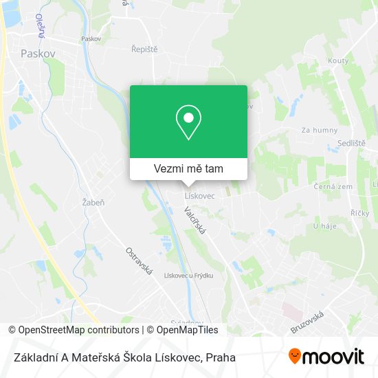 Základní A Mateřská Škola Lískovec mapa