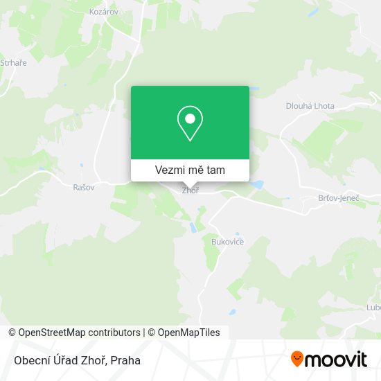 Obecní Úřad Zhoř mapa