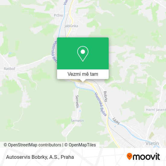Autoservis Bobrky, A.S. mapa