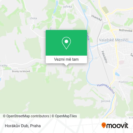 Horákův Dub mapa