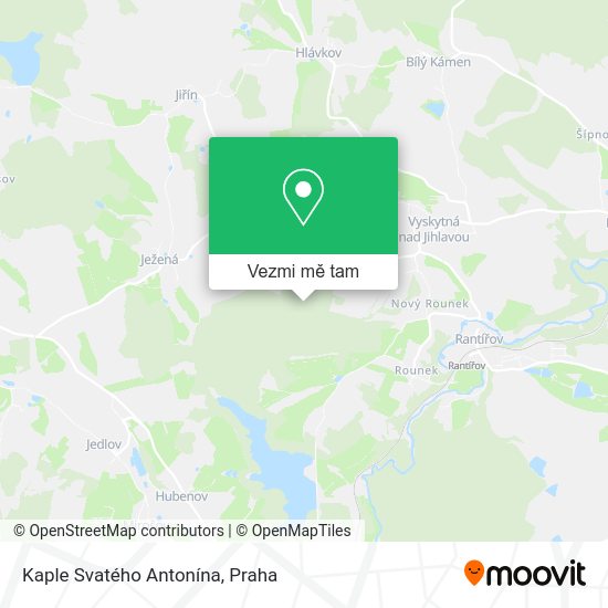 Kaple Svatého Antonína mapa