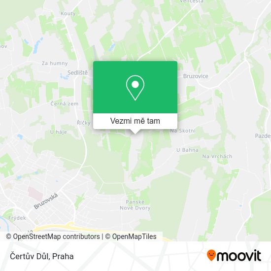 Čertův Důl mapa