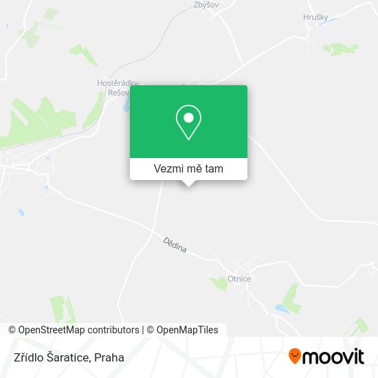 Zřídlo Šaratice mapa
