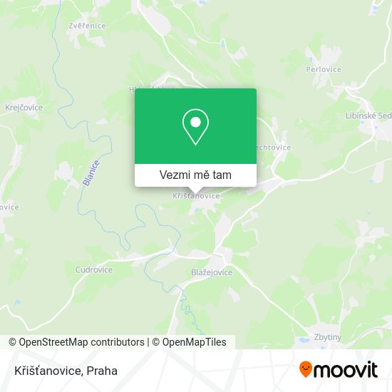 Křišťanovice mapa