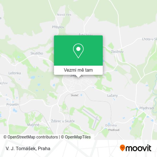 V. J. Tomášek mapa