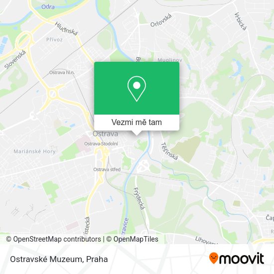 Ostravské Muzeum mapa
