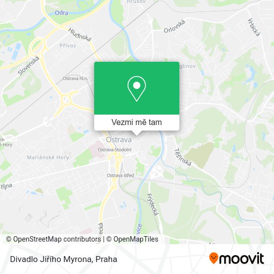 Divadlo Jiřího Myrona mapa