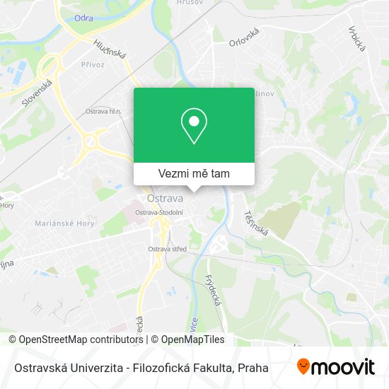 Ostravská Univerzita - Filozofická Fakulta mapa