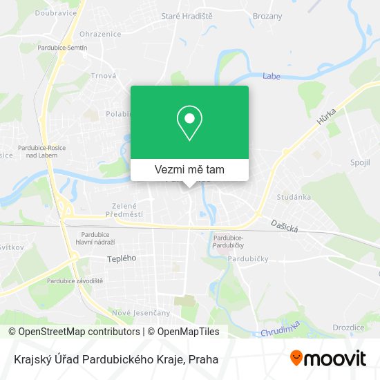 Krajský Úřad Pardubického Kraje mapa
