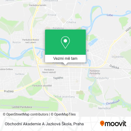 Obchodní Akademie A Jazková Škola mapa