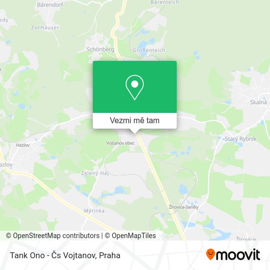 Tank Ono - Čs Vojtanov mapa