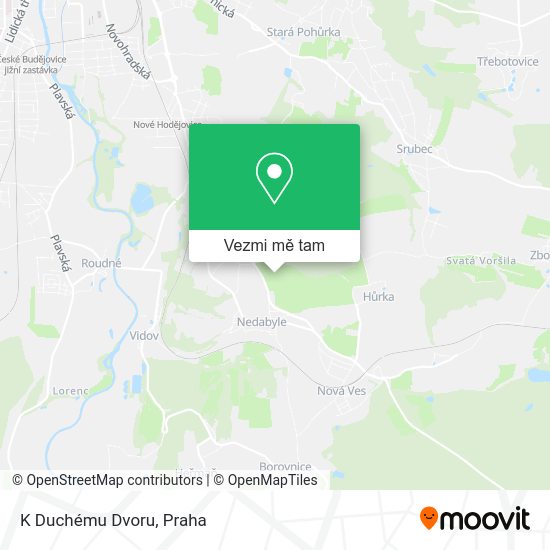 K Duchému Dvoru mapa