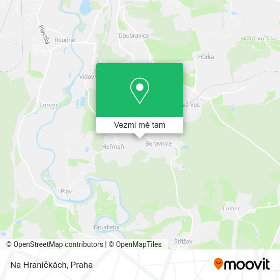 Na Hraničkách mapa