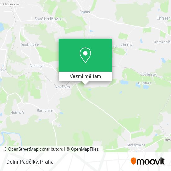 Dolní Padělky mapa