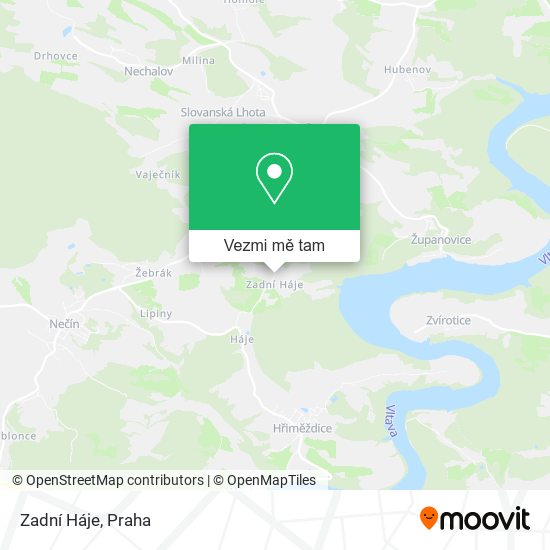 Zadní Háje mapa