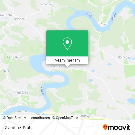 Zvírotice mapa