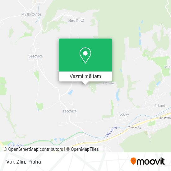 Vak Zlín mapa